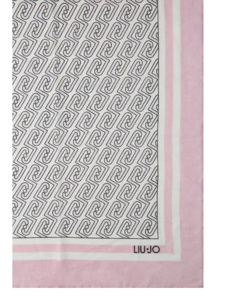 Foulard Liu Jo grande con logo Donna - Rosa