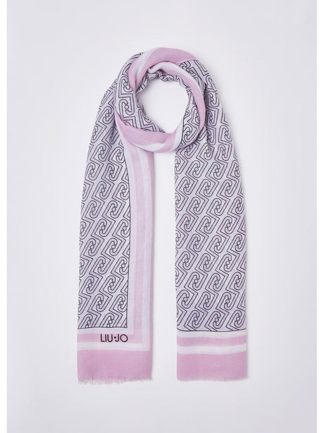 Foulard Liu Jo grande con logo Donna - Rosa