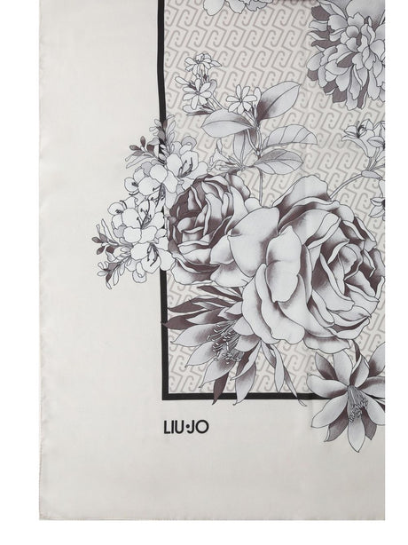 Foulard Liu Jo grande a fiori Donna - Nero