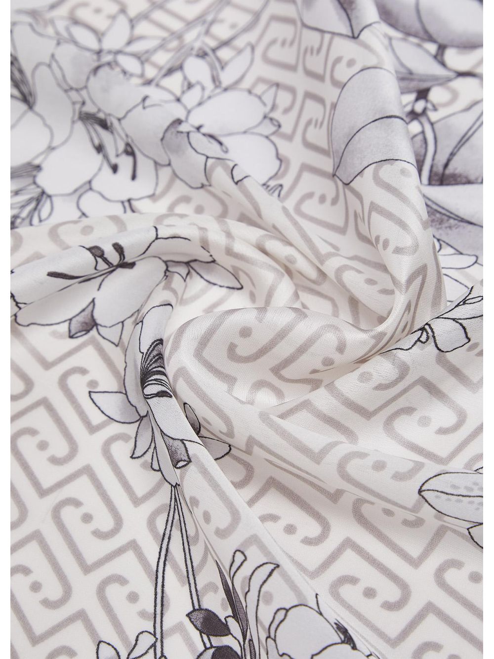 Foulard Liu Jo grande a fiori Donna - Nero