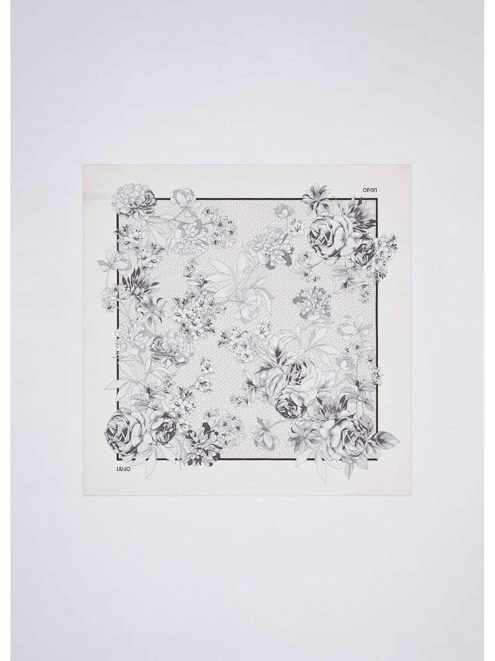 Foulard Liu Jo grande a fiori Donna - Nero