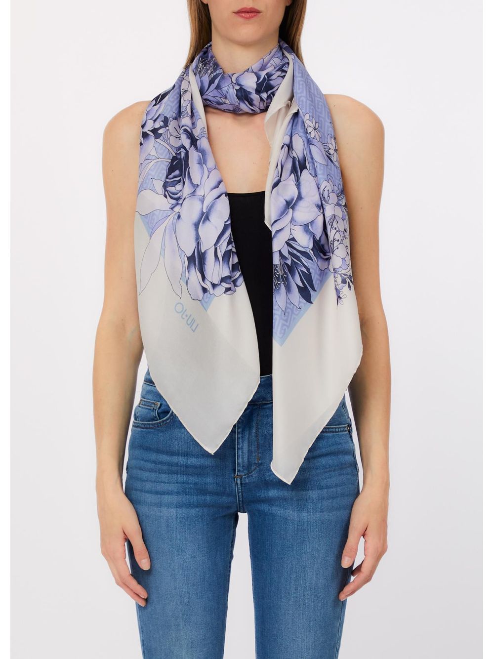 Foulard Liu Jo grande a fiori Donna - Denim