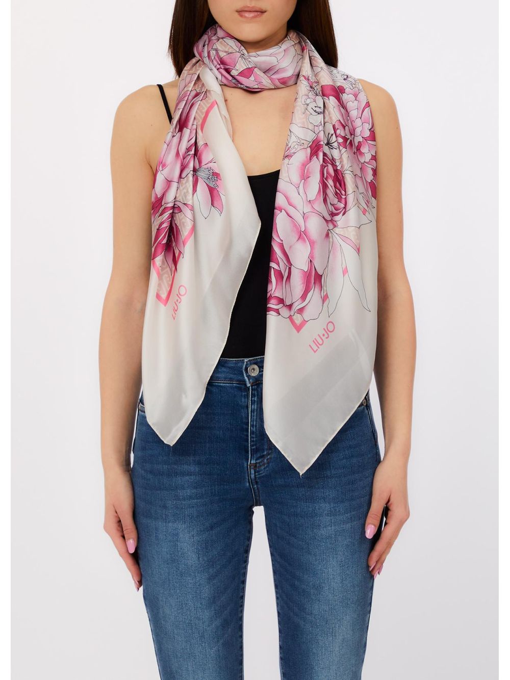 Foulard Liu Jo grande a fiori Donna - Rosa
