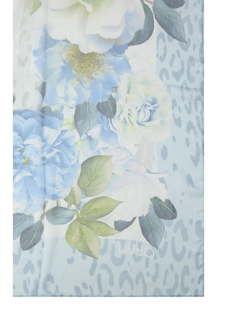 Foulard Liu Jo grande con peonie Donna - Blu