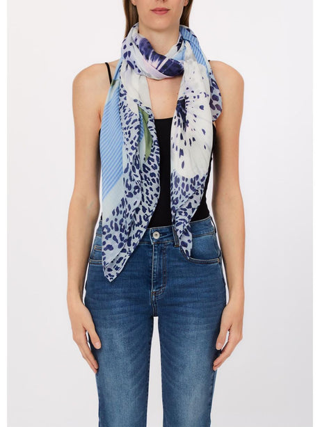 Foulard Liu Jo grande con orchidea Donna - Blu