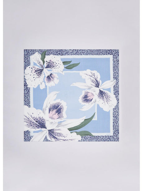 Foulard Liu Jo grande con orchidea Donna - Blu