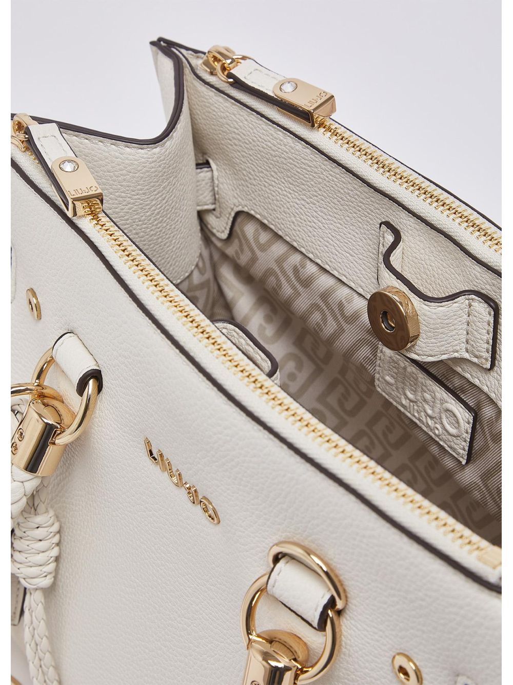 Borsa Liu Jo satchel con charms Donna - Avorio