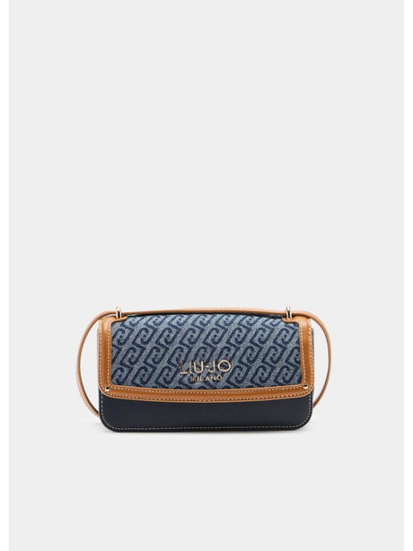 Borsa Liu Jo a tracolla piccola in denim jacquard Donna - Blu