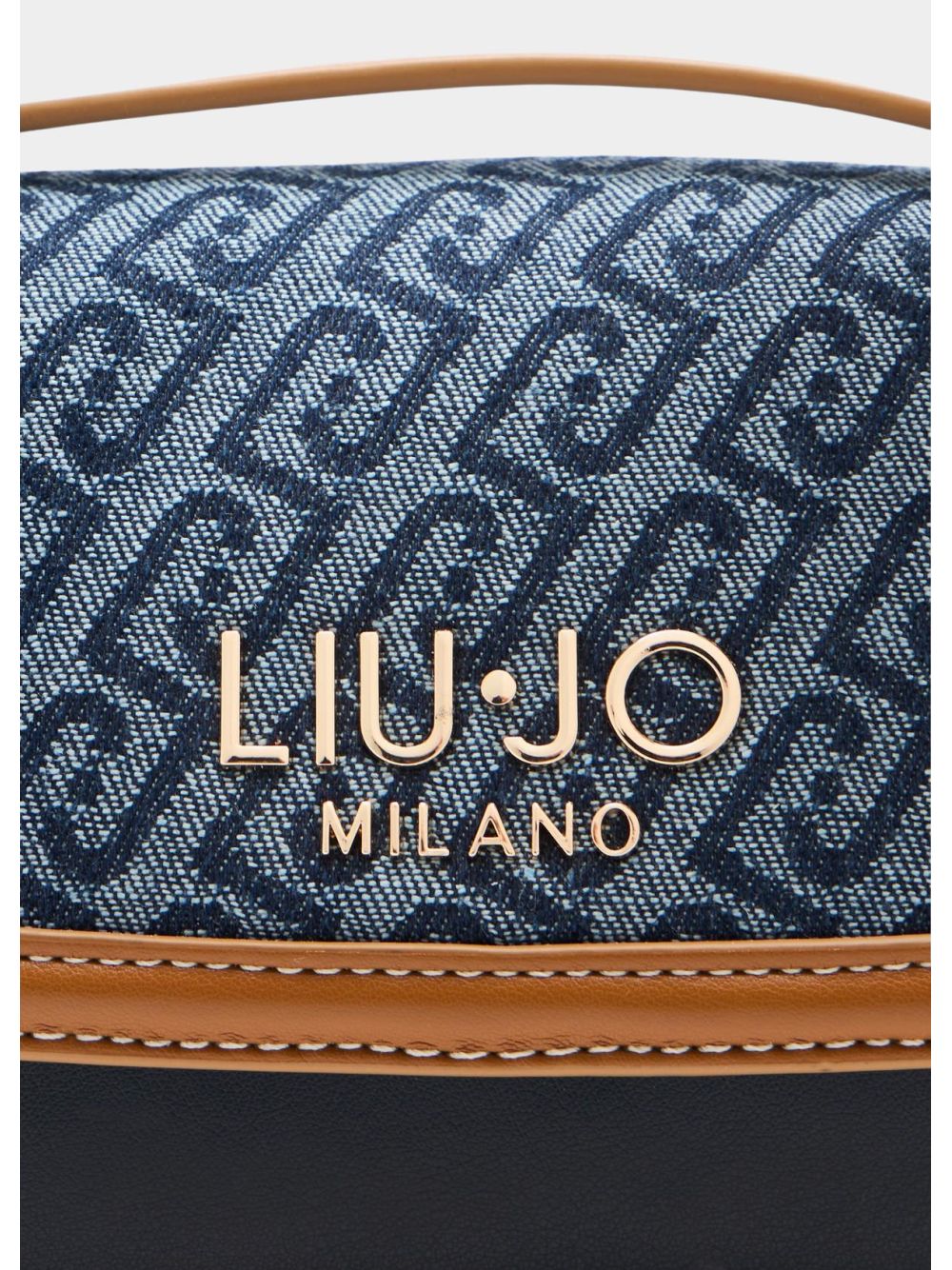 Borsa Liu Jo a tracolla piccola in denim jacquard Donna - Blu