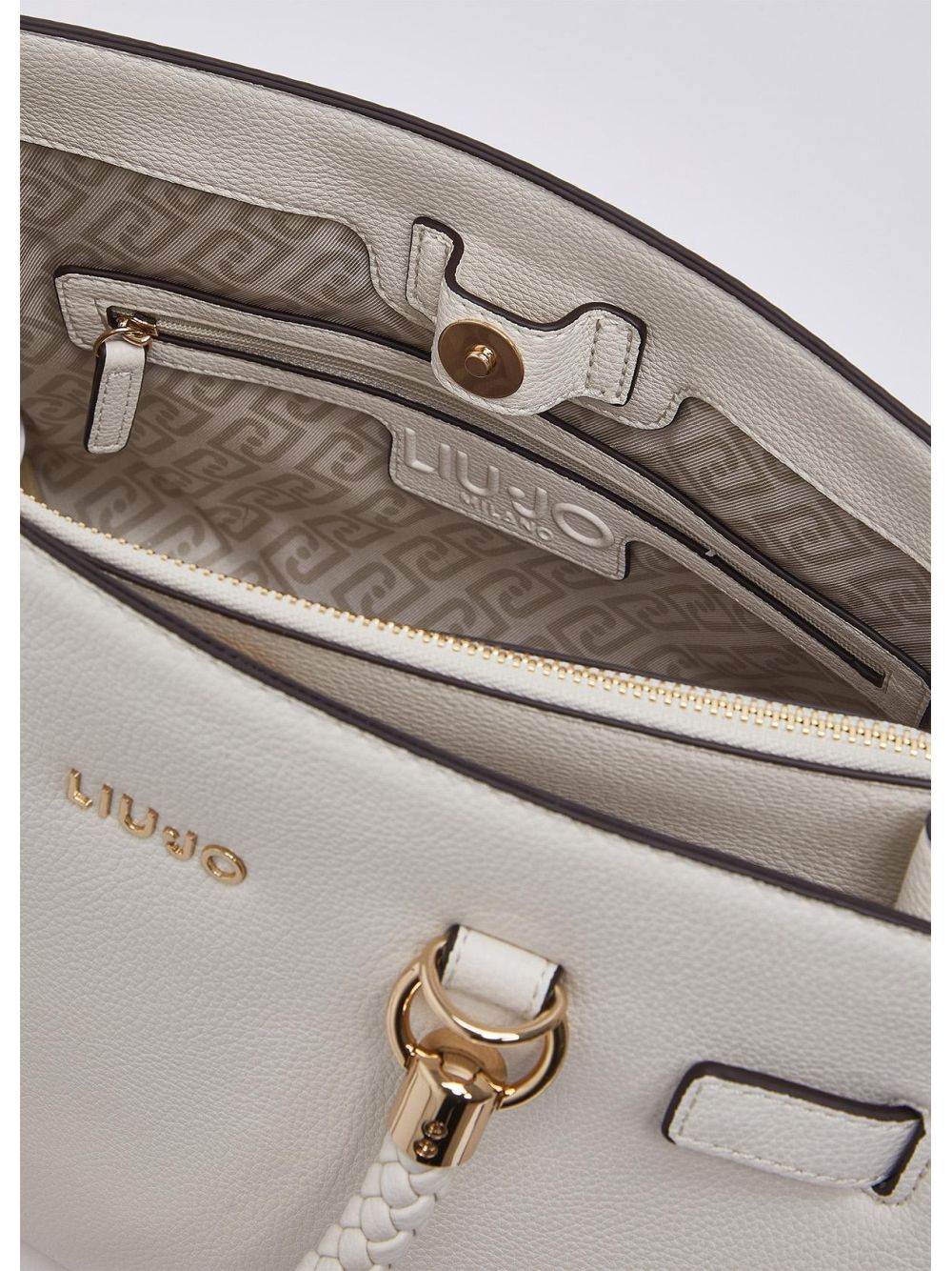 Borsa Liu Jo satchel con charms Donna - Avorio