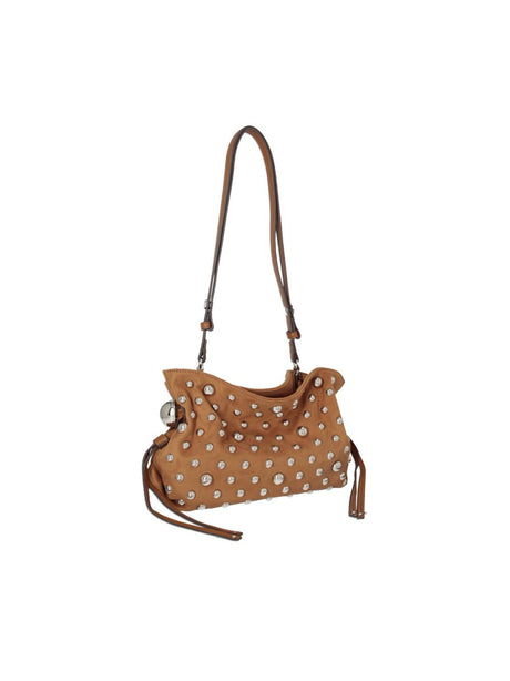 Borsa Liu Jo Riccy piccola con borchie Donna - Marrone
