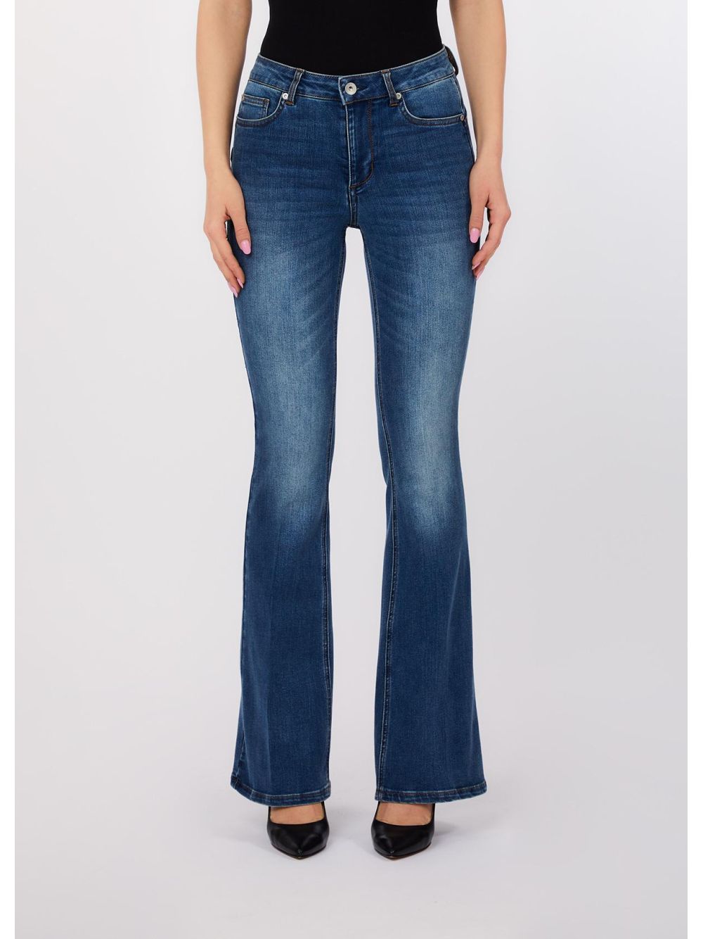 Pantalone Liu Jo bootcut a vita alta Donna - Denim
