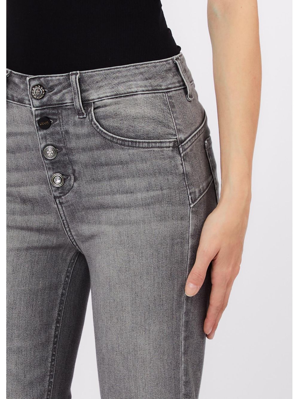 Pantalone Liu Jo bootcut a vita alta Donna - Grigio