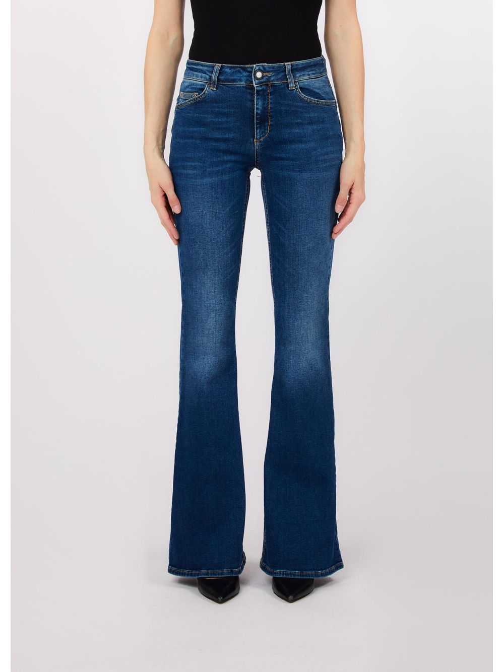 Pantalone Liu Jo flare con inserto elastico Donna - Blu
