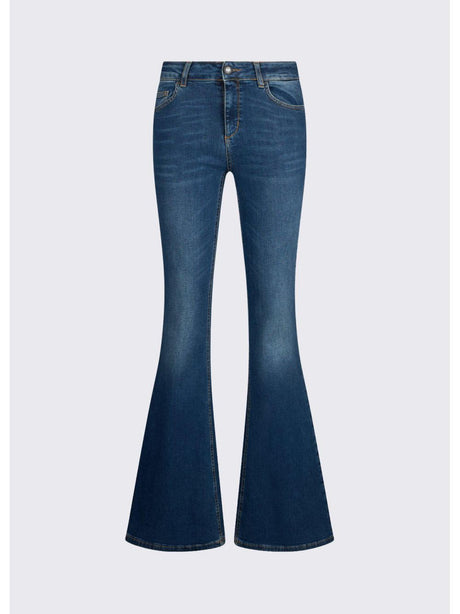 Pantalone Liu Jo flare con inserto elastico Donna - Blu