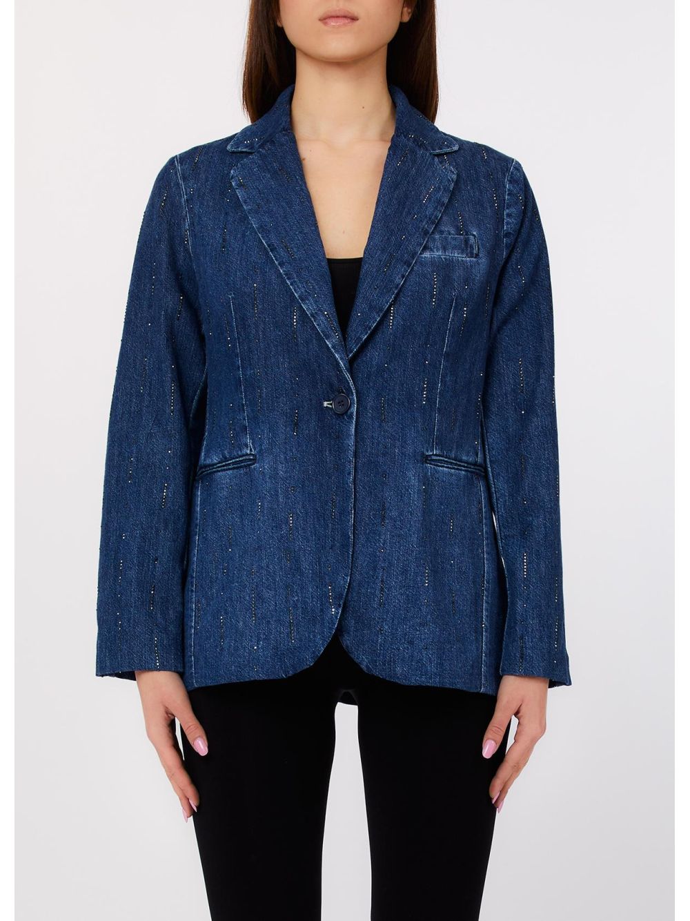 Giacca Liu Jo in denim con strass Donna - Denim