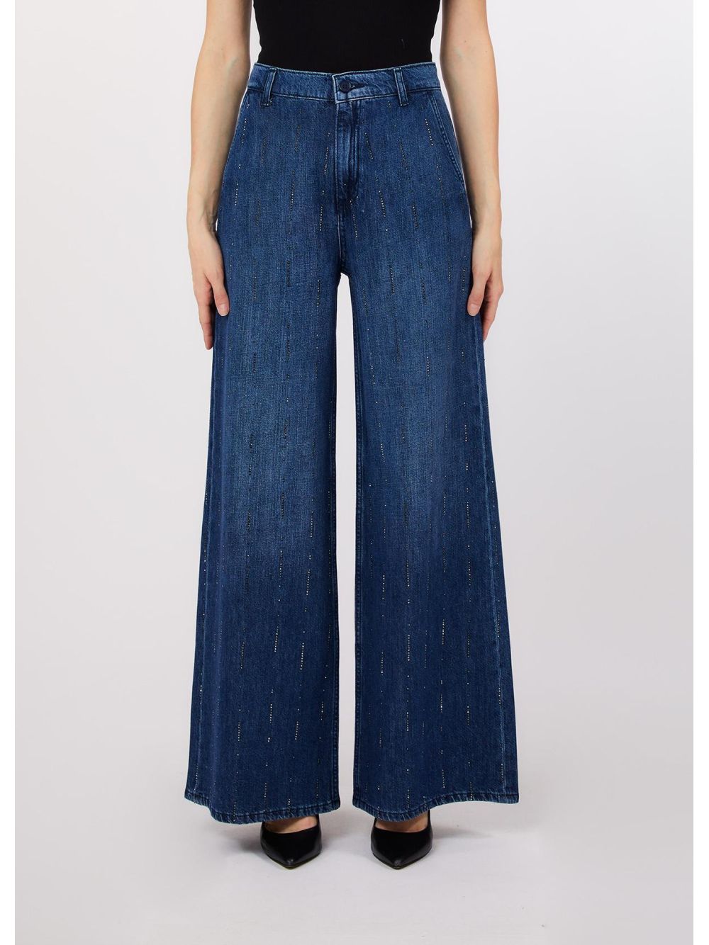 Pantalone Liu Jo flare con strass Donna - Denim