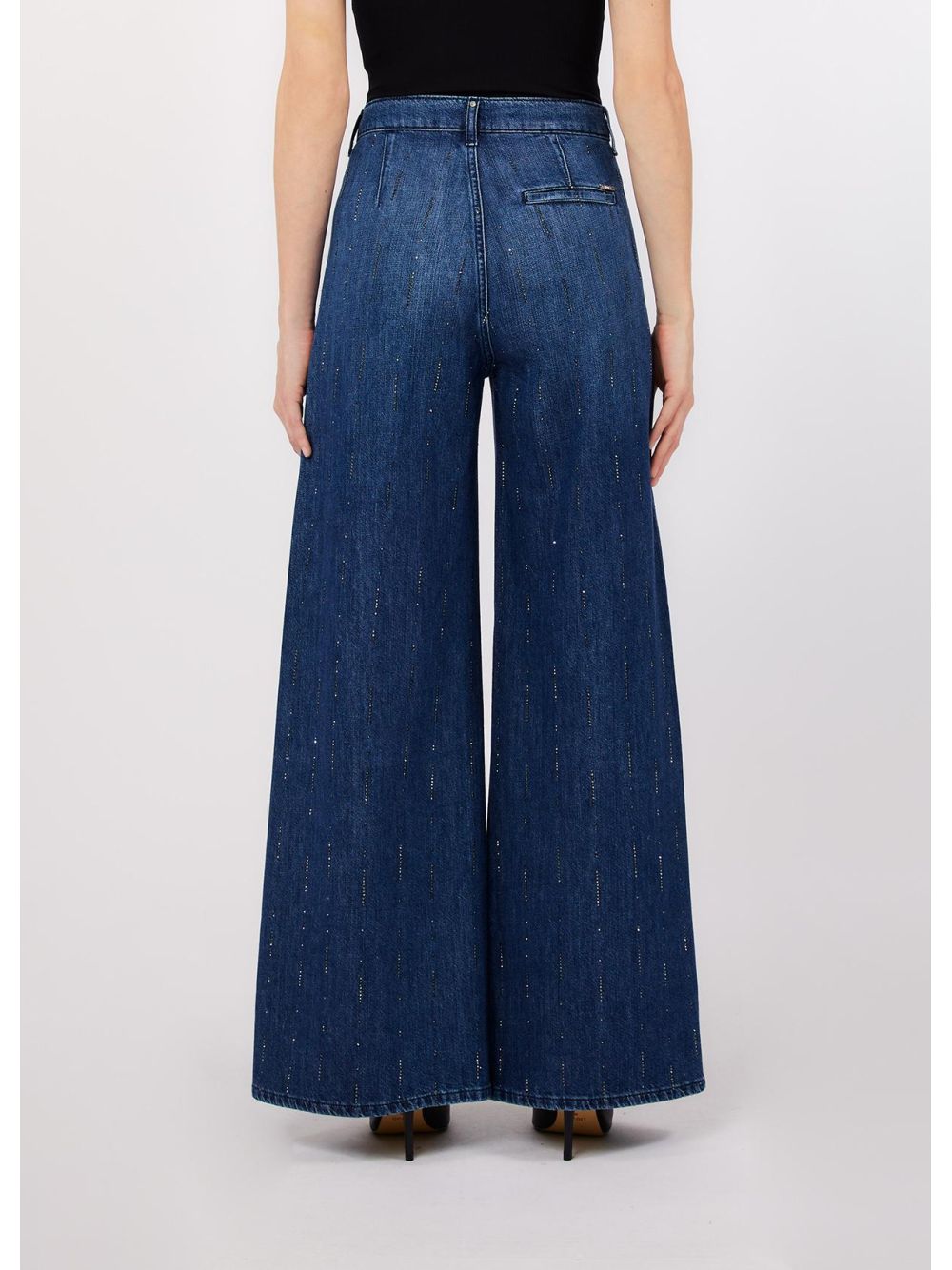 Pantalone Liu Jo flare con strass Donna - Denim