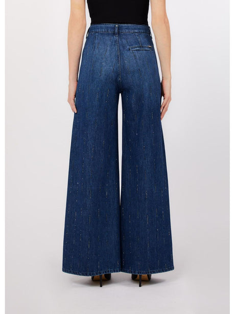 Pantalone Liu Jo flare con strass Donna - Denim