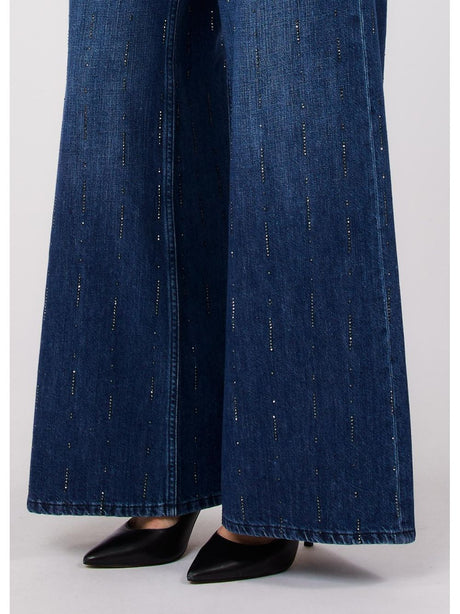 Pantalone Liu Jo flare con strass Donna - Denim