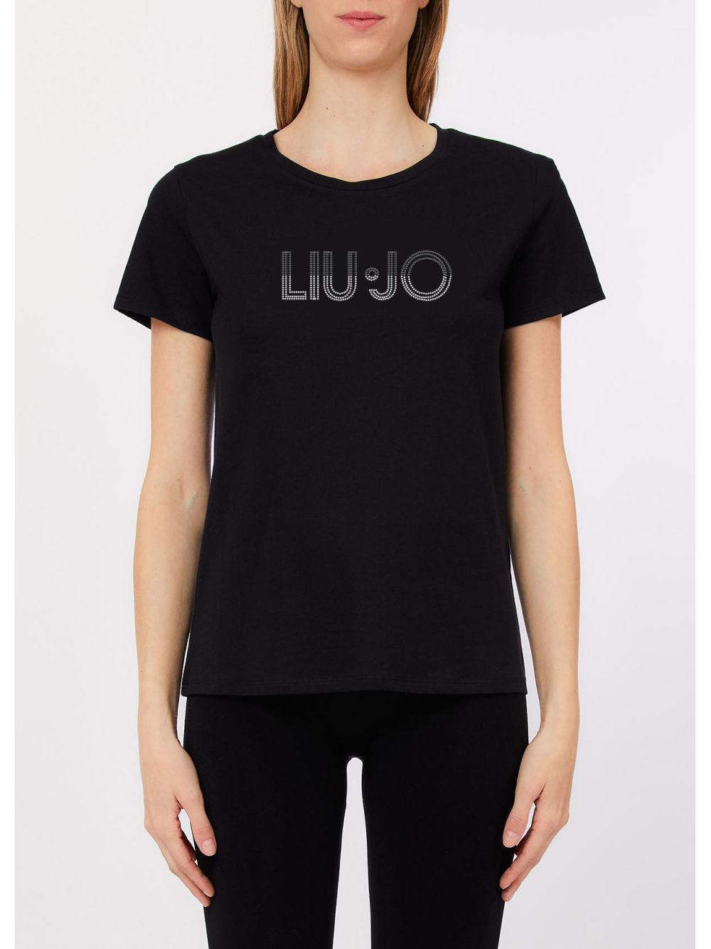 T-shirt Liu Jo con strass Donna - Nero
