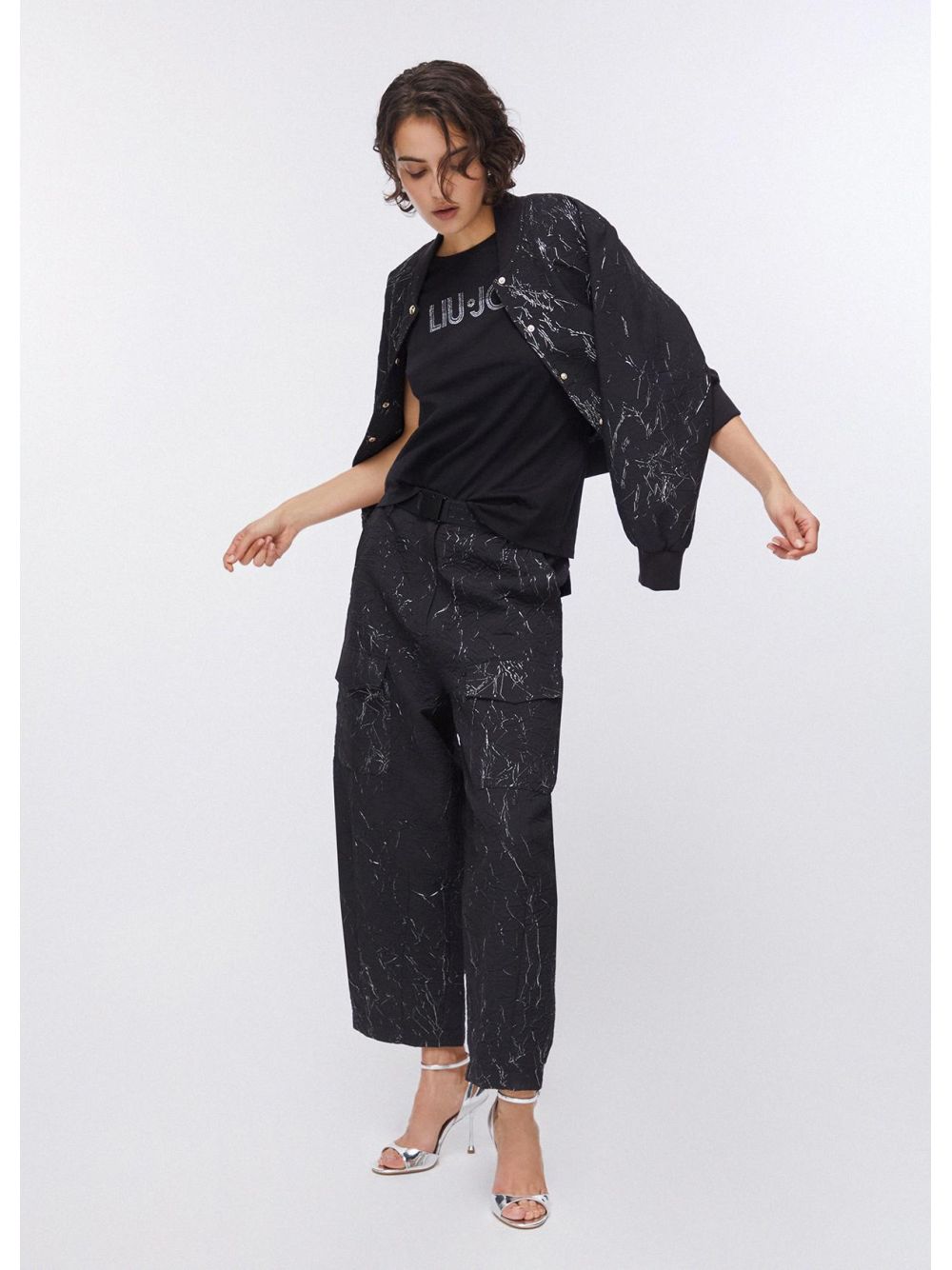 T-shirt Liu Jo con strass Donna - Nero