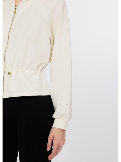 Felpa Liu Jo in scuba con zip e cappuccio Donna - Bianco