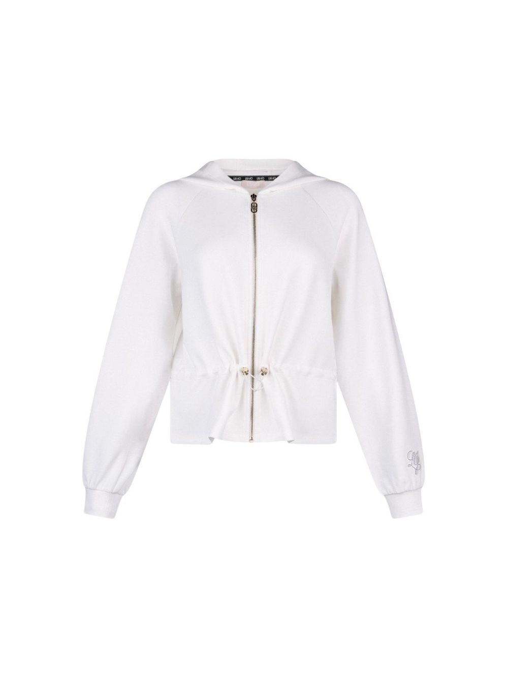 Felpa Liu Jo in scuba con zip e cappuccio Donna - Bianco