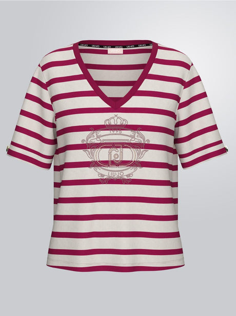 T-shirt Liu Jo a righe Donna - Bordeaux