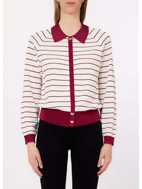 Cardigan Liu Jo a righe Donna - Bordeaux