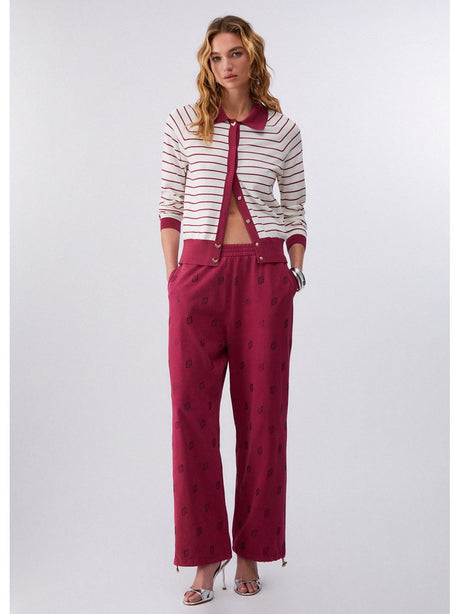 Cardigan Liu Jo a righe Donna - Bordeaux
