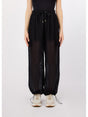 Pantalone Liu Jo cargo in mesh Donna - Nero