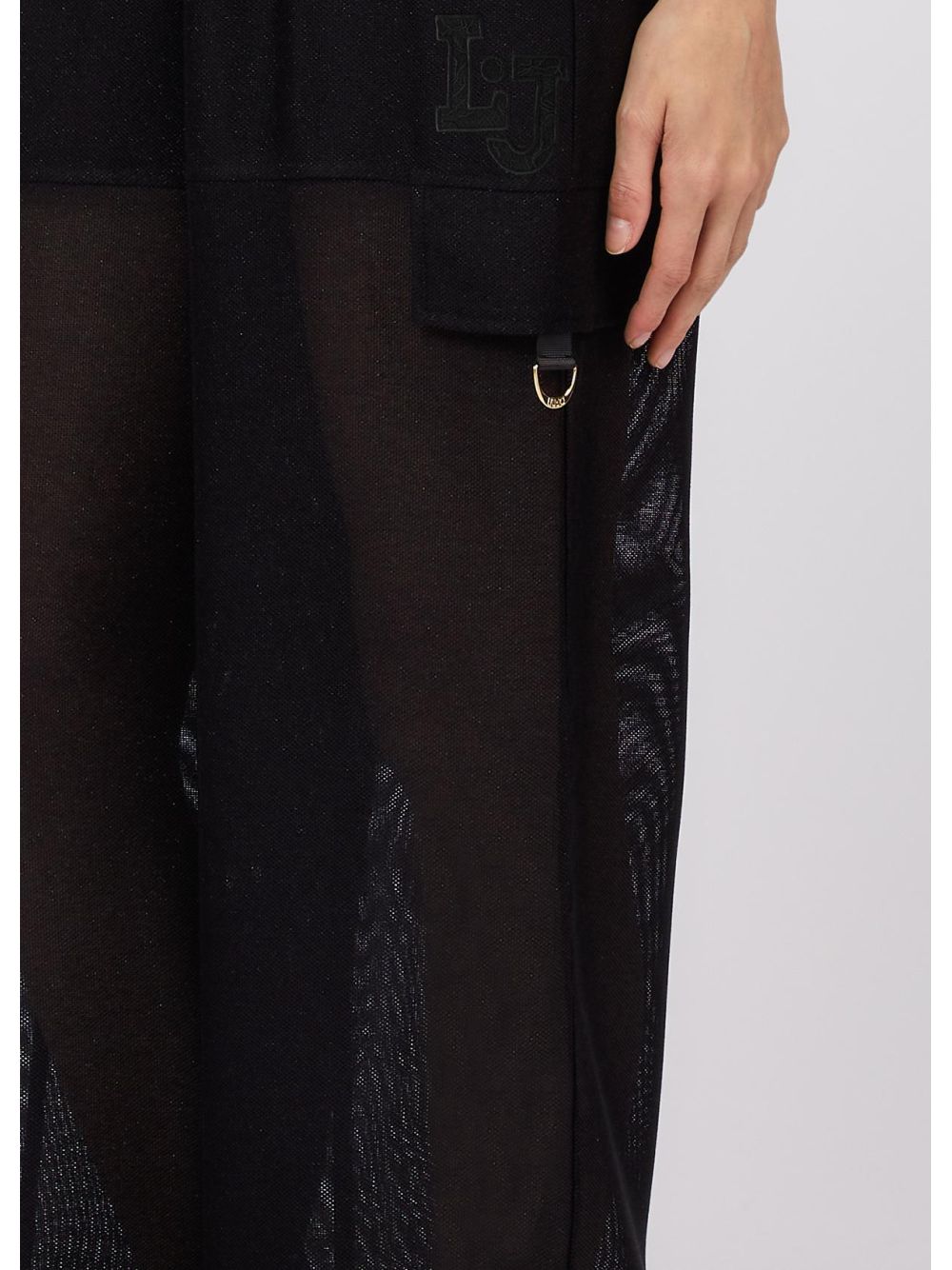 Pantalone Liu Jo cargo in mesh Donna - Nero