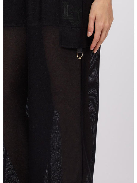 Pantalone Liu Jo cargo in mesh Donna - Nero