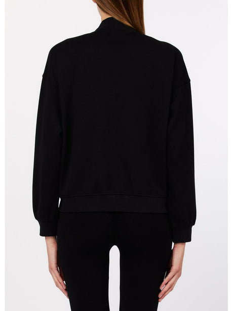 Felpa Liu Jo con zip e dettagli chain Donna - Nero