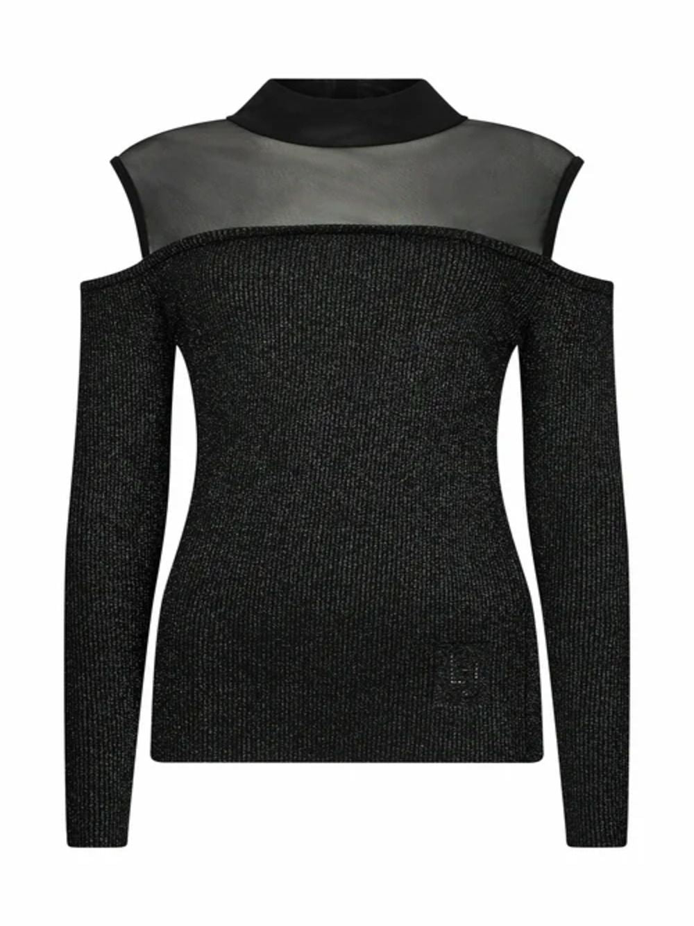 Maglia Liu Jo con inserti in mesh Donna - Nero