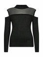 Maglia Liu Jo con inserti in mesh Donna - Nero