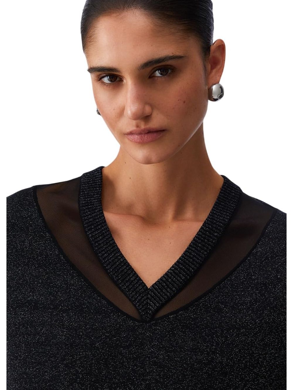 Maglia Liu Jo con scollo a V Donna - Nero