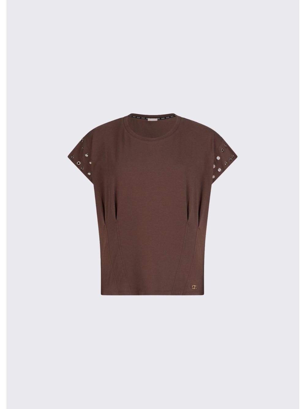 T-shirt Liu Jo con occhielli decorativi Donna - Beige