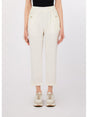 Pantalone Liu Jo slim fit con risvolto Donna - Bianco
