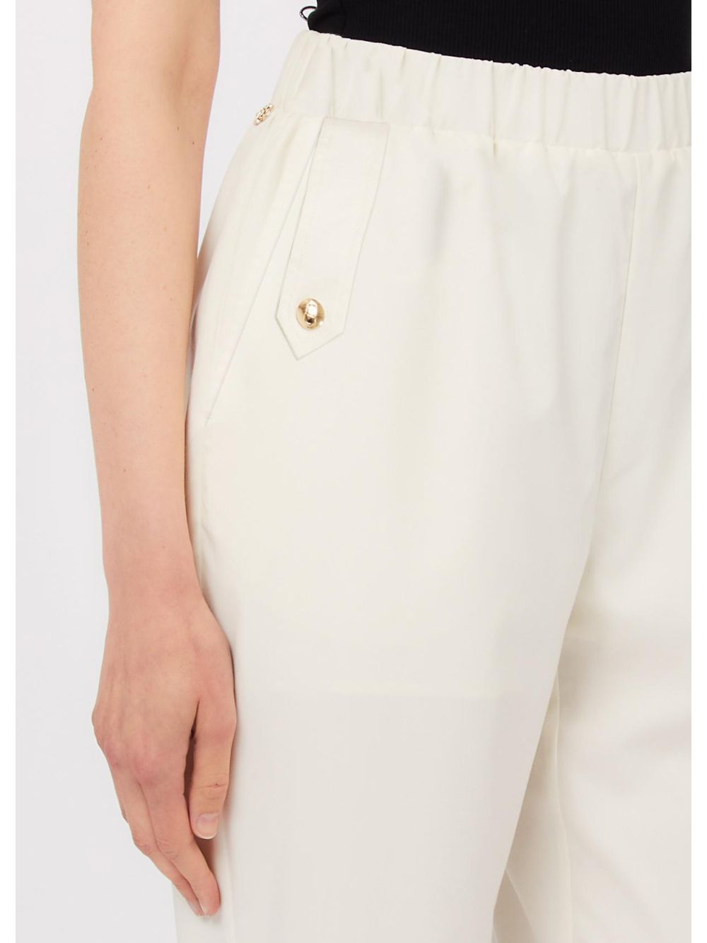 Pantalone Liu Jo slim fit con risvolto Donna - Bianco