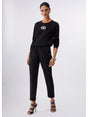 Pantalone Liu Jo slim fit con risvolto Donna - Nero