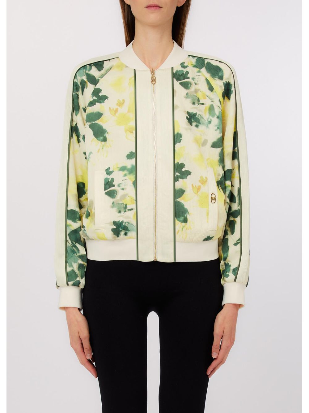 Giacca Liu Jo in raso stampato Donna - Verde