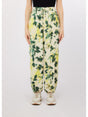 Pantalone Liu Jo in raso stampato Donna - Verde