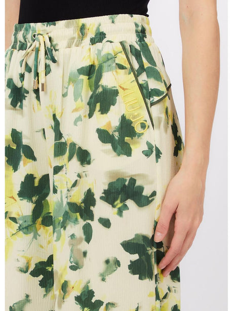 Pantalone Liu Jo in raso stampato Donna - Verde
