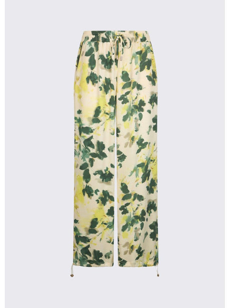 Pantalone Liu Jo in raso stampato Donna - Verde