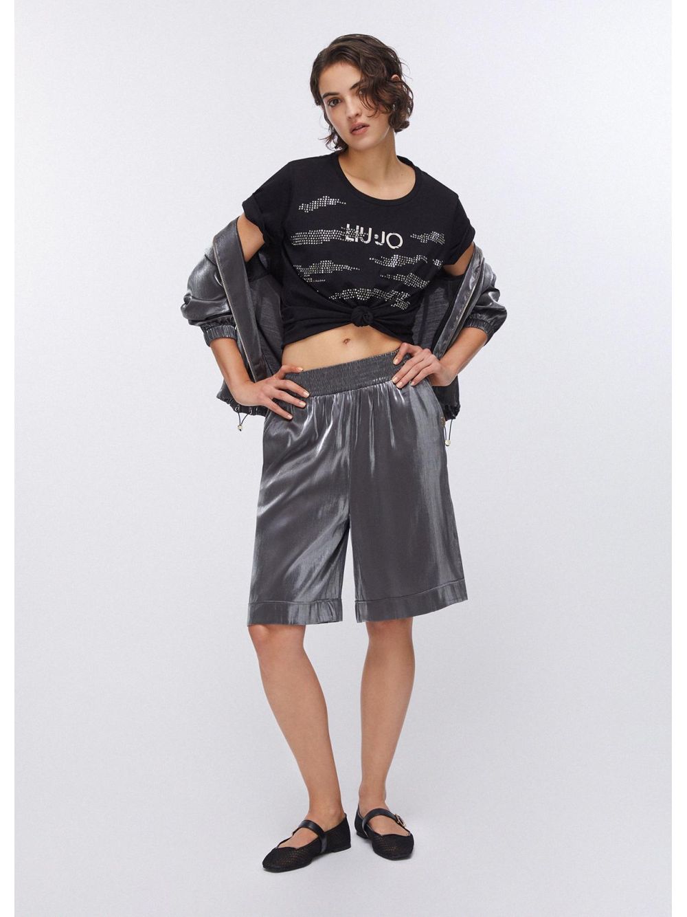 T-shirt Liu Jo con applicazioni Donna - Nero