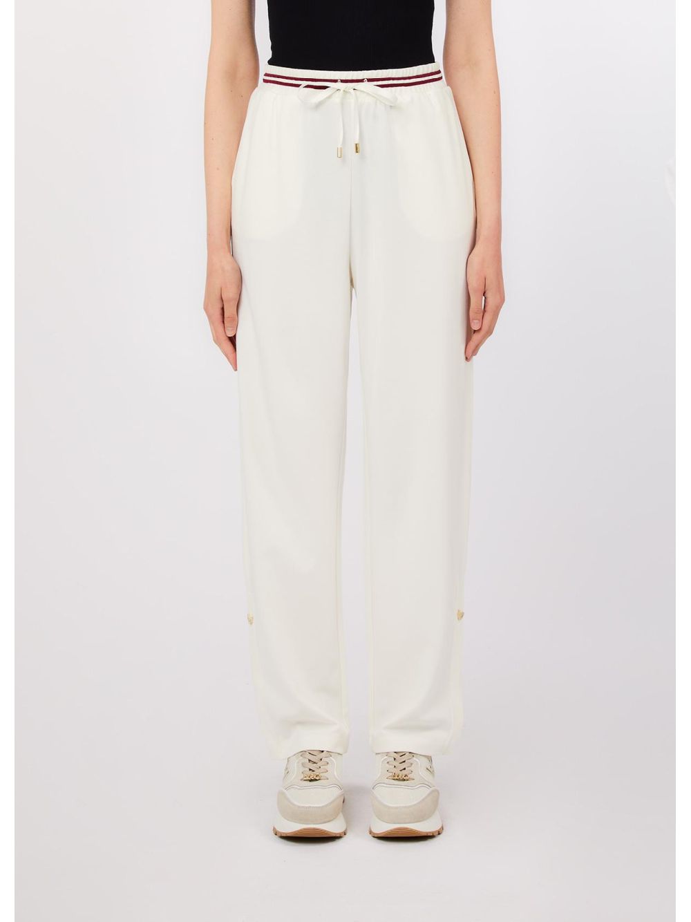 Pantalone Liu Jo in jersey interlock Donna - Bianco