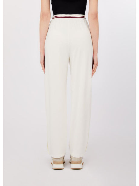 Pantalone Liu Jo in jersey interlock Donna - Bianco