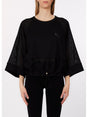 Felpa Liu Jo con inserti in mesh Donna - Nero